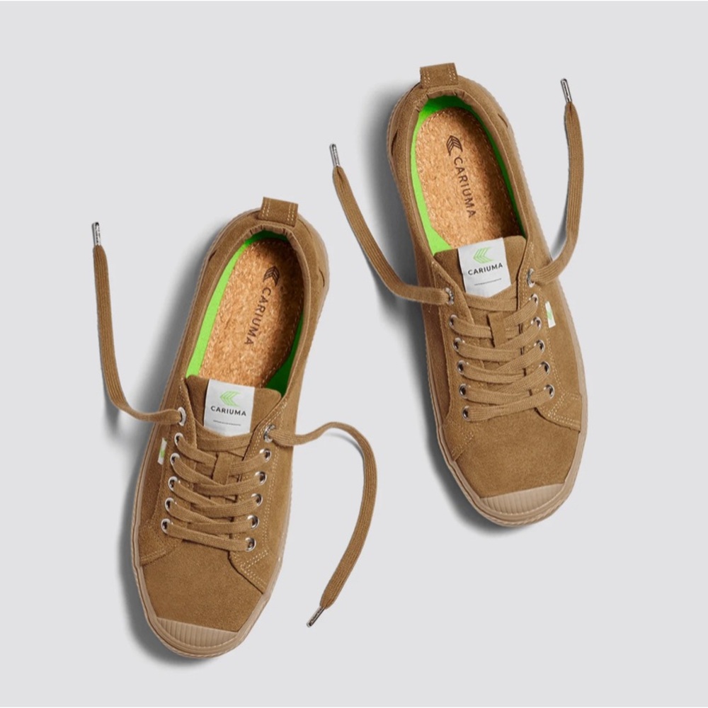 Brand new Cariuma OCA Low All Camel Suede Sneaker. Women’s 9/ Men’s 7.5.